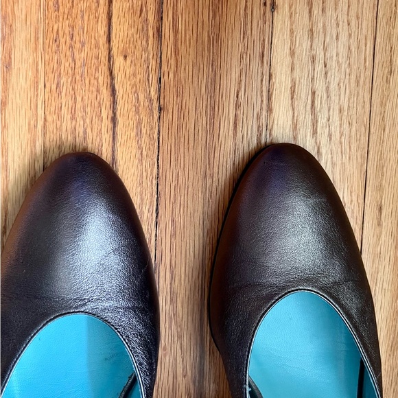 THIERRY RABOTIN Metallic Leather Heels 39.5 - Picture 4 of 10